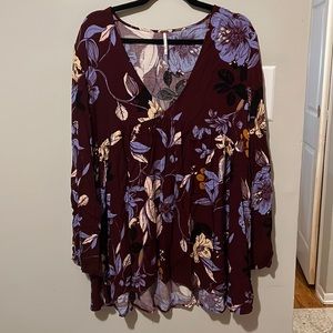Free People Floral Tuni